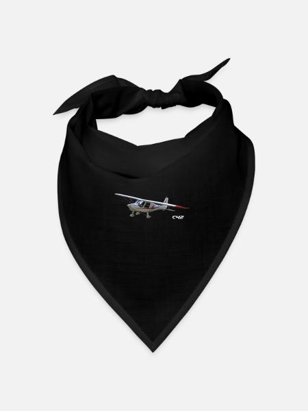 C42 Ultraleichtflugzeug Flugzeug Flieger - Bandana Dreieckstuch - Schwarz
