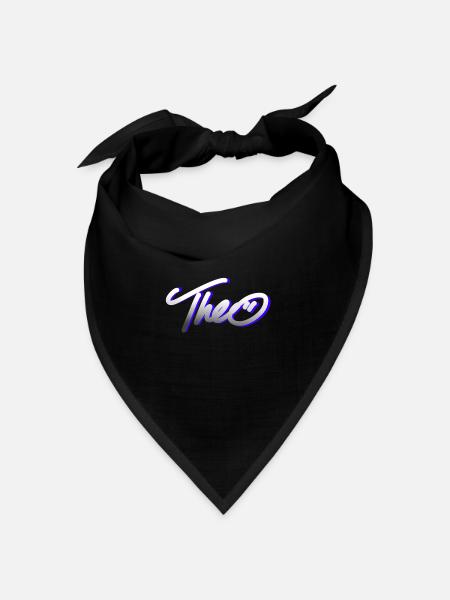 theo graffiti schrift - Bandana Dreieckstuch - Schwarz