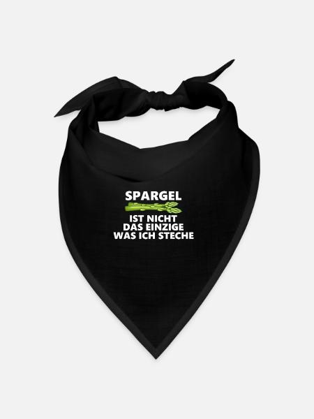 Lustiges Shirt für Spargelstecher - Bandana Dreieckstuch - Schwarz