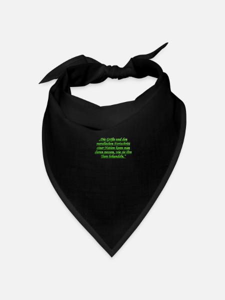 Spruch Tierschutz - Bandana Dreieckstuch - Schwarz