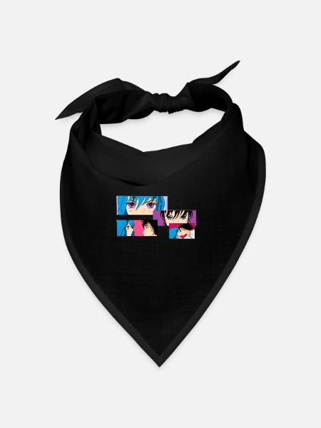 Manga - Bandana Dreieckstuch - Schwarz