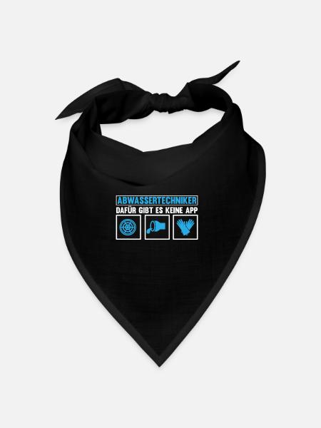 Abwassertechniker Abwasser Kläranlage - Bandana Dreieckstuch - Schwarz