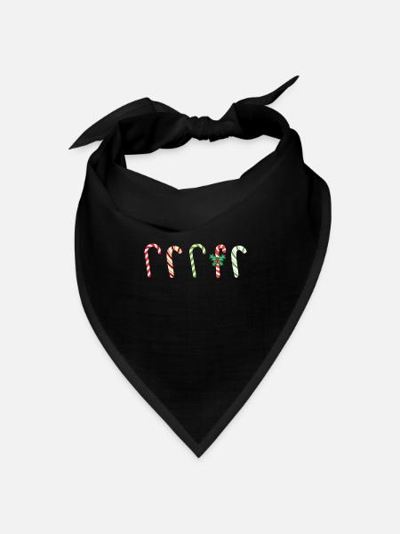 Zuckerstange - Bandana Dreieckstuch - Schwarz