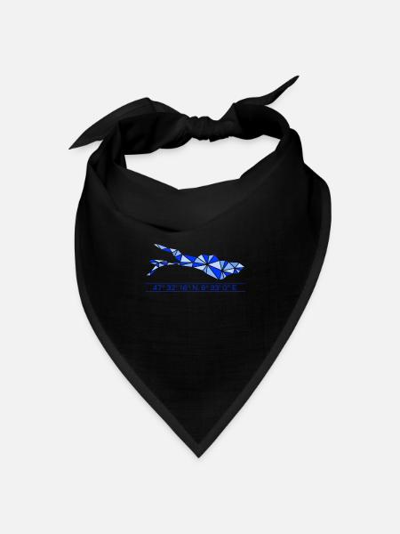 Bodensee | Koordinaten | Blau - Bandana Dreieckstuch - Schwarz
