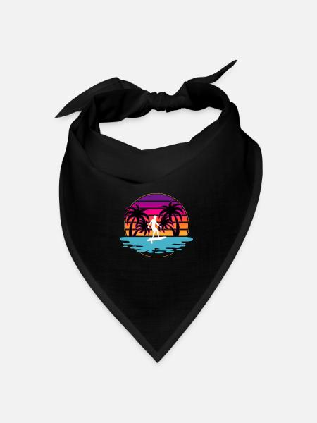 Hydrofoil Surfing Surf Surfer Hydrofoil Surfen - Bandana Dreieckstuch - Schwarz