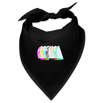 Segelboot PopUp - Bandana Dreieckstuch - Schwarz - Vorne