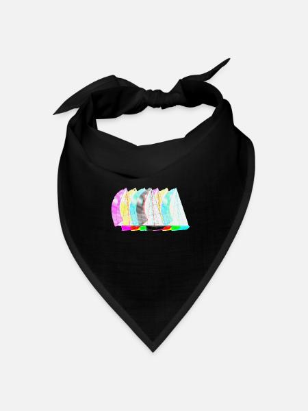 Segelboot PopUp - Bandana Dreieckstuch - Schwarz