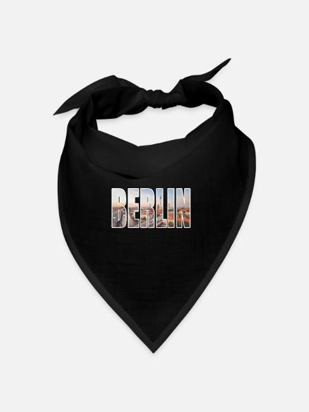Berlin Photo - Bandana Dreieckstuch - Schwarz