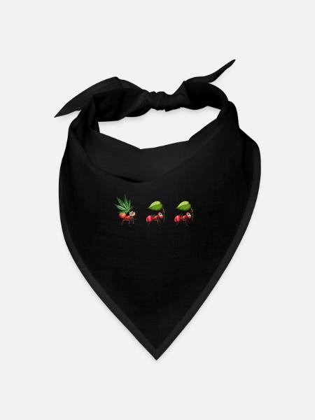 ameise grunge linie simple ant art logo ants - Bandana Dreieckstuch - Schwarz
