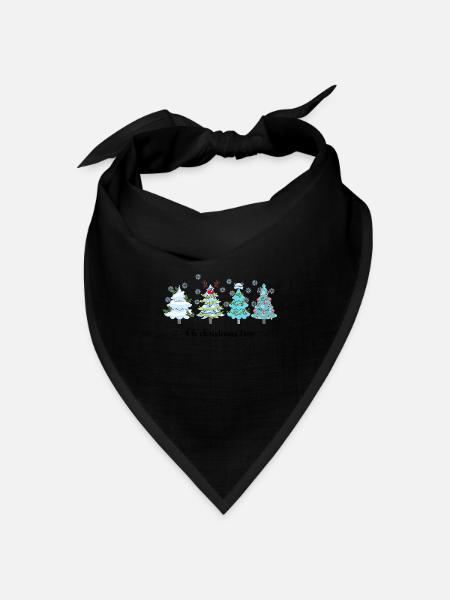 Oh Christmas Tree - Bandana Dreieckstuch - Schwarz