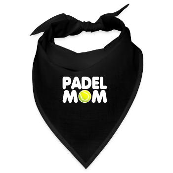 Padel Geschenk für Mütter, die Padel spielen - Bandana Dreieckstuch - Schwarz - Vorne
