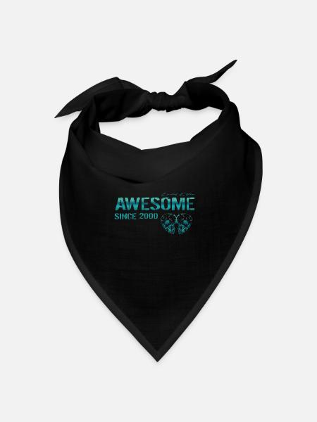 Awesome since 2000 Geschenk - Bandana Dreieckstuch - Schwarz