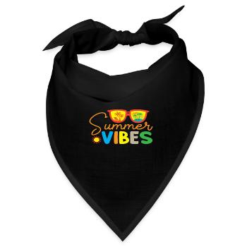 Summer Vibes - Bandana Dreieckstuch - Schwarz - Vorne