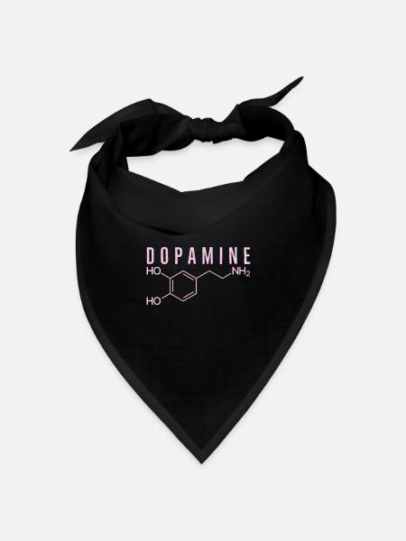 Dopamin-Molekül - Bandana Dreieckstuch - Schwarz