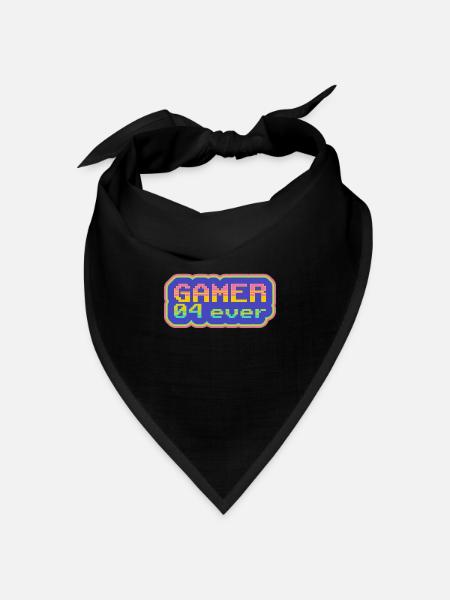 Gamer 04 ever - Bandana Dreieckstuch - Schwarz