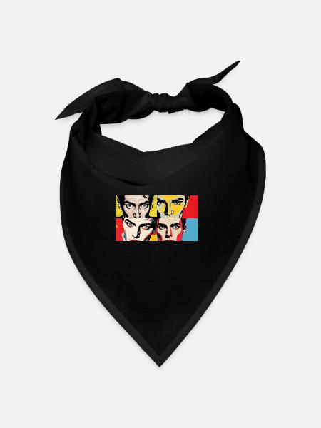 retro look - Bandana Dreieckstuch - Schwarz