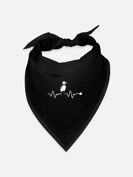 Papageientaucher Puffin Alkenvögel Lunde - Bandana Dreieckstuch - Schwarz
