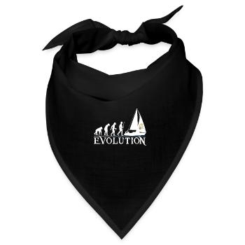 Evolution weiße Ausführung - Bandana Dreieckstuch - Schwarz - Vorne