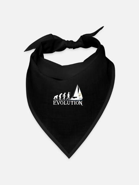Evolution weiße Ausführung - Bandana Dreieckstuch - Schwarz