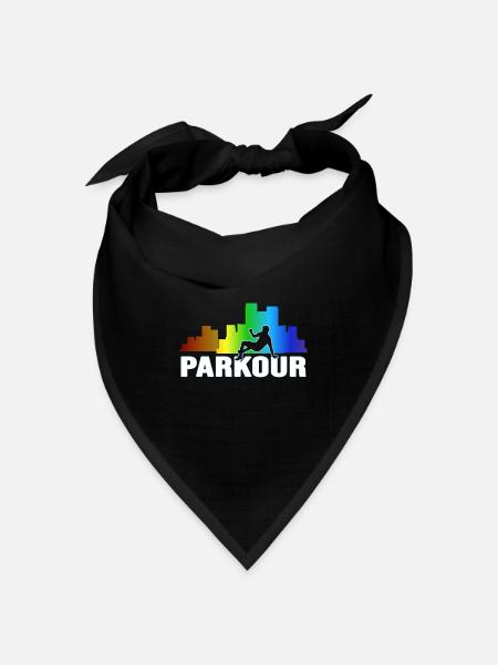 freerunning parkour walljump - Bandana Dreieckstuch - Schwarz