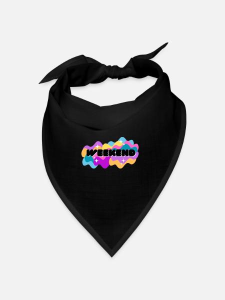 Weekend Vibes Shirt - Bandana Dreieckstuch - Schwarz