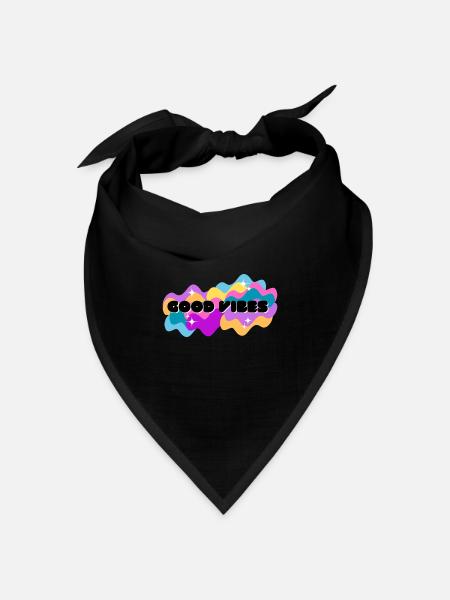 Gute Stimmung Positiv - Bandana Dreieckstuch - Schwarz