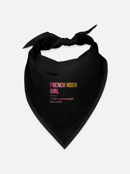 Waldhorn Französisches Horn Französisches Horn - Bandana Dreieckstuch - Schwarz