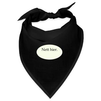 Nett hier Blanko Vorlage - Bandana Dreieckstuch - Schwarz - Vorne