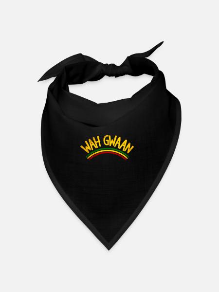 wah gwaan - Bandana Dreieckstuch - Schwarz