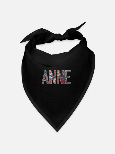 Anne Blumen Design - Bandana Dreieckstuch - Schwarz
