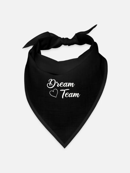 dream team - Bandana Dreieckstuch - Schwarz