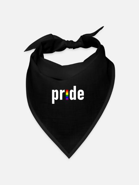 gay pride - schwul - lesbisch - CSD - LGBTQ+ - Bandana Dreieckstuch - Schwarz
