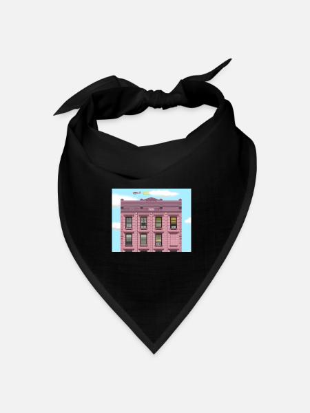 NEW YORK FACADE - Bandana Dreieckstuch - Schwarz
