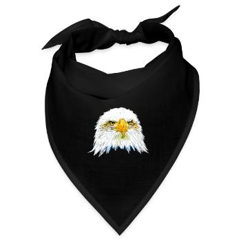 gxp adler weißkopfseeadler vector art - Bandana Dreieckstuch - Schwarz - Vorne
