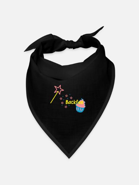 Backfee Schürze Cupcaki - Bandana Dreieckstuch - Schwarz