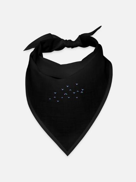 Vogel Flug Süden Geschenkidee - Bandana Dreieckstuch - Schwarz