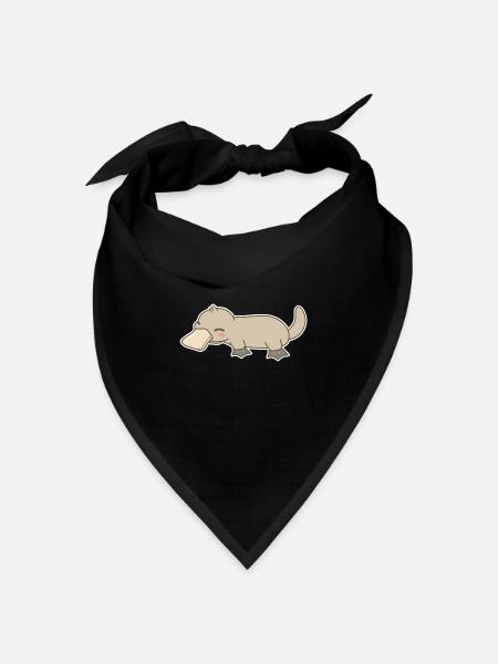Schnabeltier - Bandana Dreieckstuch - Schwarz