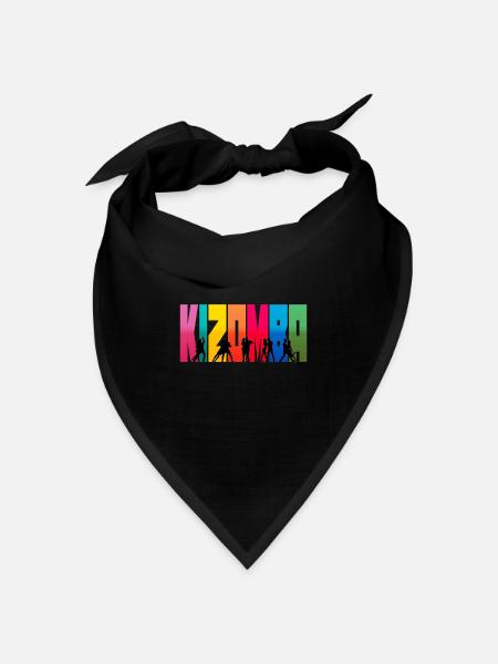 Kizomba Farbe v1 - Bandana Dreieckstuch - Schwarz