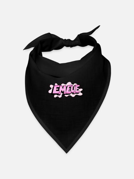 Grafitti Name Emelie - Bandana Dreieckstuch - Schwarz