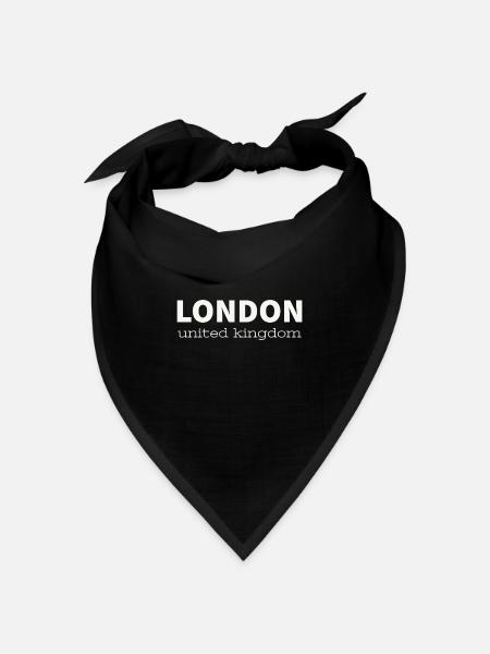 LONDON - Bandana Dreieckstuch - Schwarz