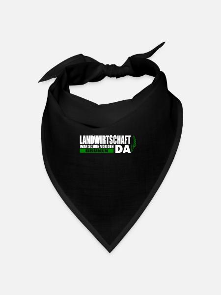 Landwirtschaft War Schon Vor Den Grünen Da - Bandana Dreieckstuch - Schwarz