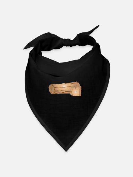 Holz Heizen Holz Liebhaber Geschenk - Bandana Dreieckstuch - Schwarz