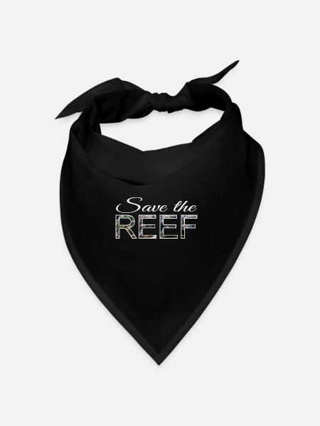 Save the reef - Bandana Dreieckstuch - Schwarz