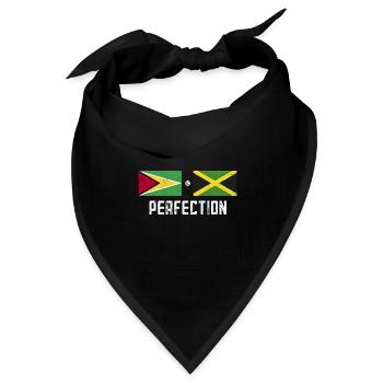 Guyana Flagge Guyanese Guyana - Bandana Dreieckstuch - Schwarz - Vorne
