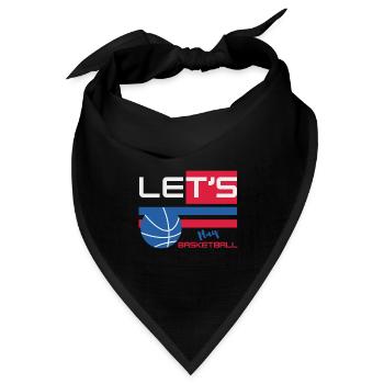 Lest's Play Basketball - Spieler-Basketball - Bandana Dreieckstuch - Schwarz - Vorne