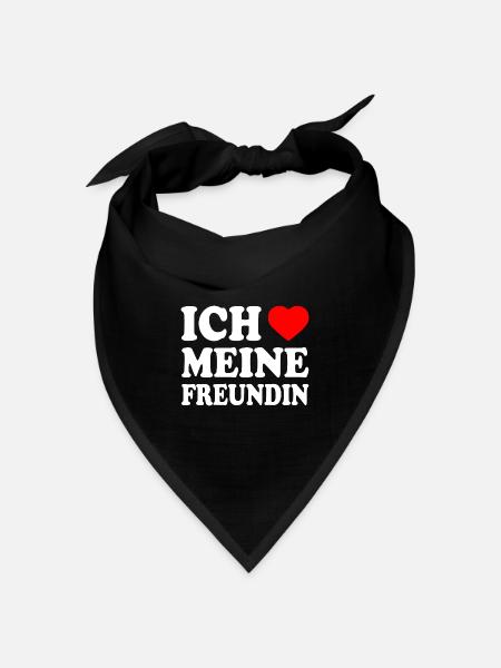 Ich liebe meine freundin - Bandana Dreieckstuch - Schwarz