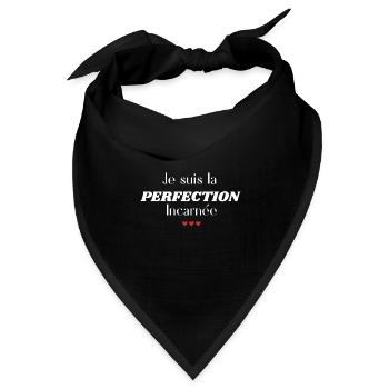 Ich bin die fleischgewordene Perfektion - Bandana Dreieckstuch - Schwarz - Vorne