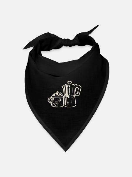 Coffee Hike - Mountain Espresso [Weiß] - Bandana Dreieckstuch - Schwarz