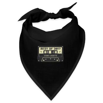 Retro Kassette 2017 vintage 2017 Geburtstag 2017 - Bandana Dreieckstuch - Schwarz - Vorne