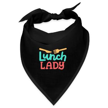 Cafeteria Kantine - Bandana Dreieckstuch - Schwarz - Vorne